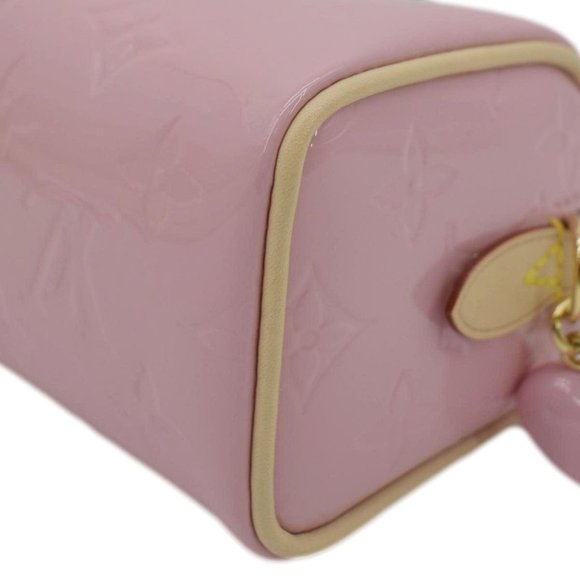 LOUIS VUITTON  Nano Speedy Monogram Vernis Crossbody Bag Light Pink - Picture 9 of 11